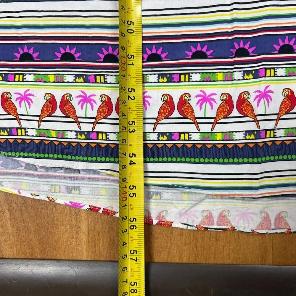 Mara Hoffman Swim Boho Tropical Maxi Dress S Parrot Print Resort Cover‎ Up